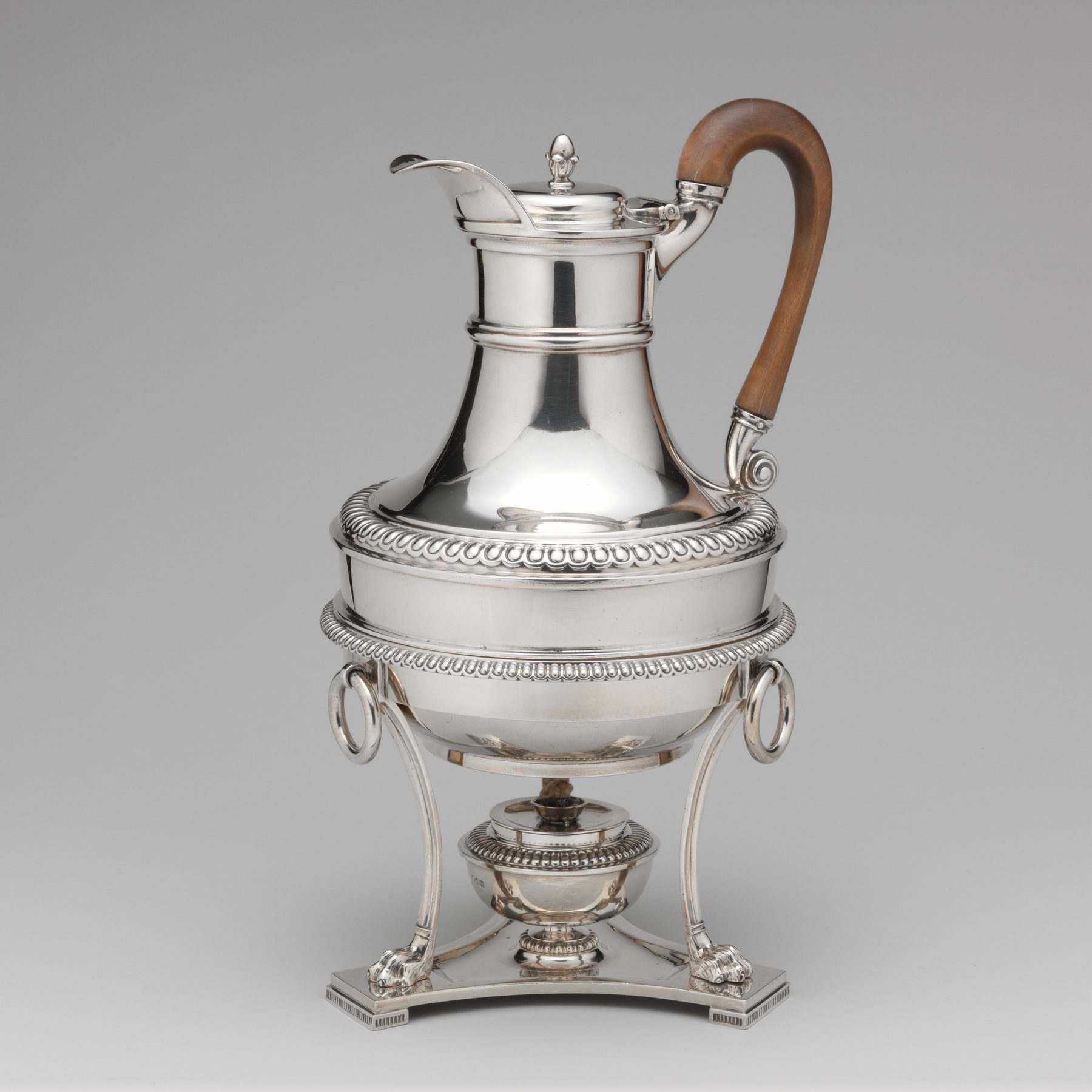Paul Storr silver hot water jug, London 1807
